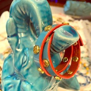 Tory Burch Leather Wrap Cord Bracelet